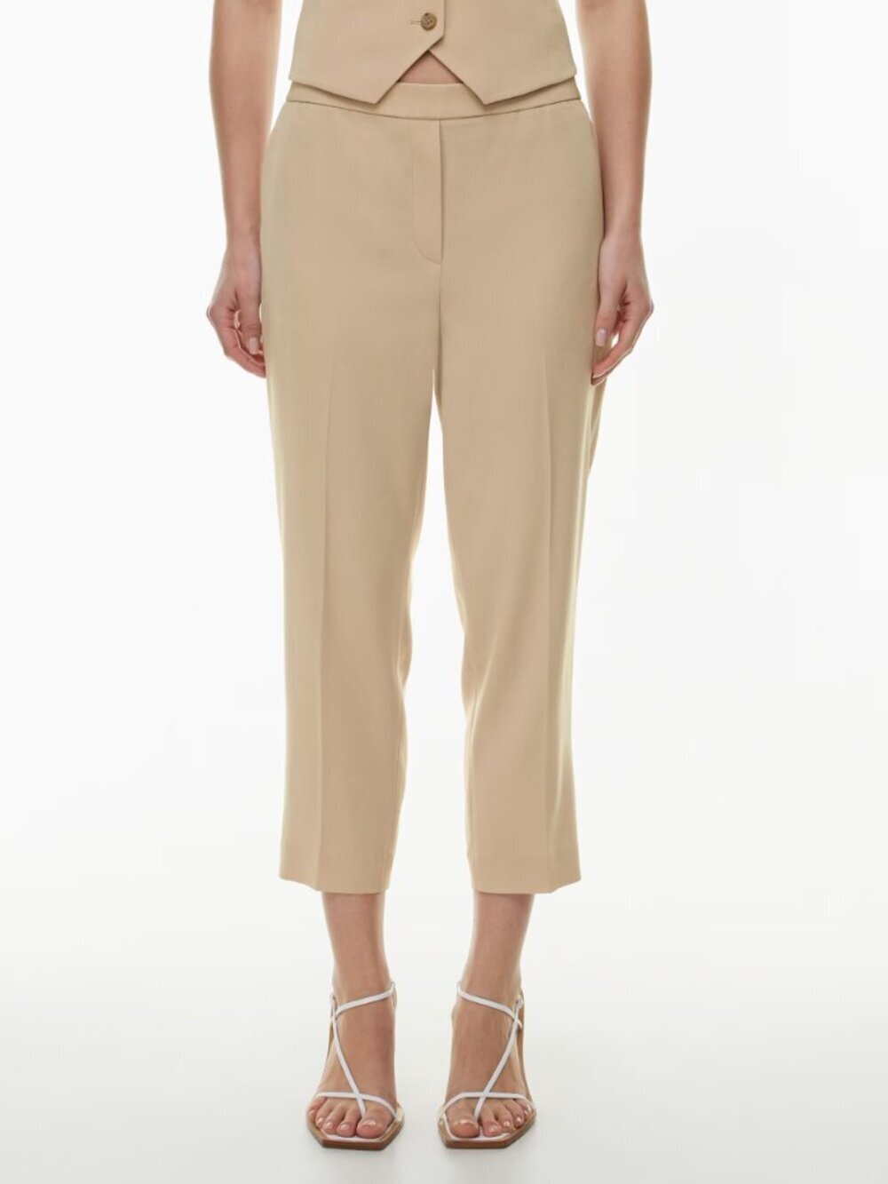 Aritzia BABATON Conan Heather Gold Camel (Re)Essential Trousers Pants, Size 8 - Picture 11 of 13
